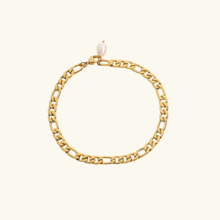 Luxe Chain Pearl Accent Anklet