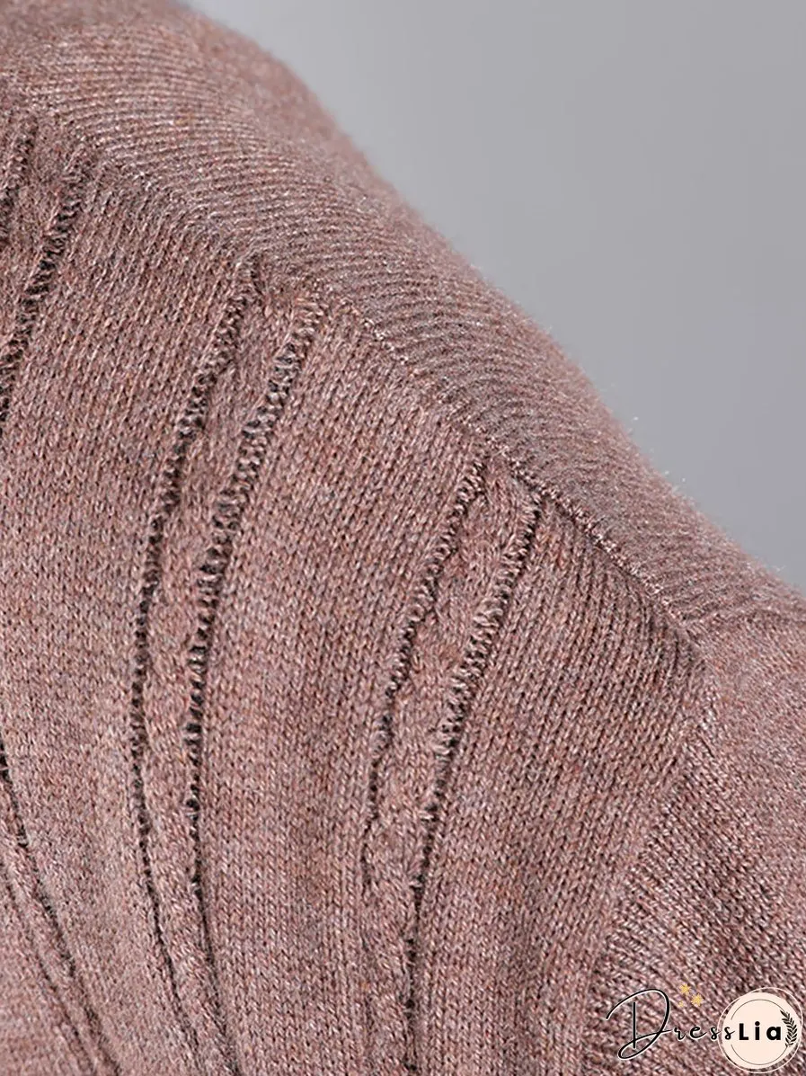 Women Autumn Loose Solid Long Knited Cardigans