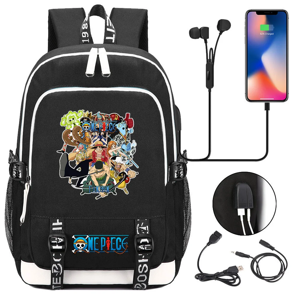 Buzzdaisy Premium One Piece Backpack with USB Charging Port and Laptop Protection - Multi-Pocket for Large Capacity Storage
