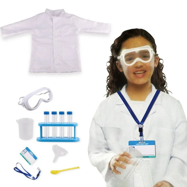 Kids Scientist Cosplay Costume Gifts For Child-elleschic