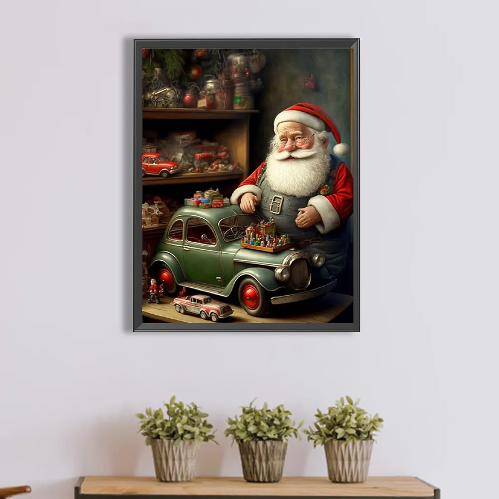 5D DIY Full Square Drill Diamond Painting Santa Kit Home Decor Art Craft 30x40cm