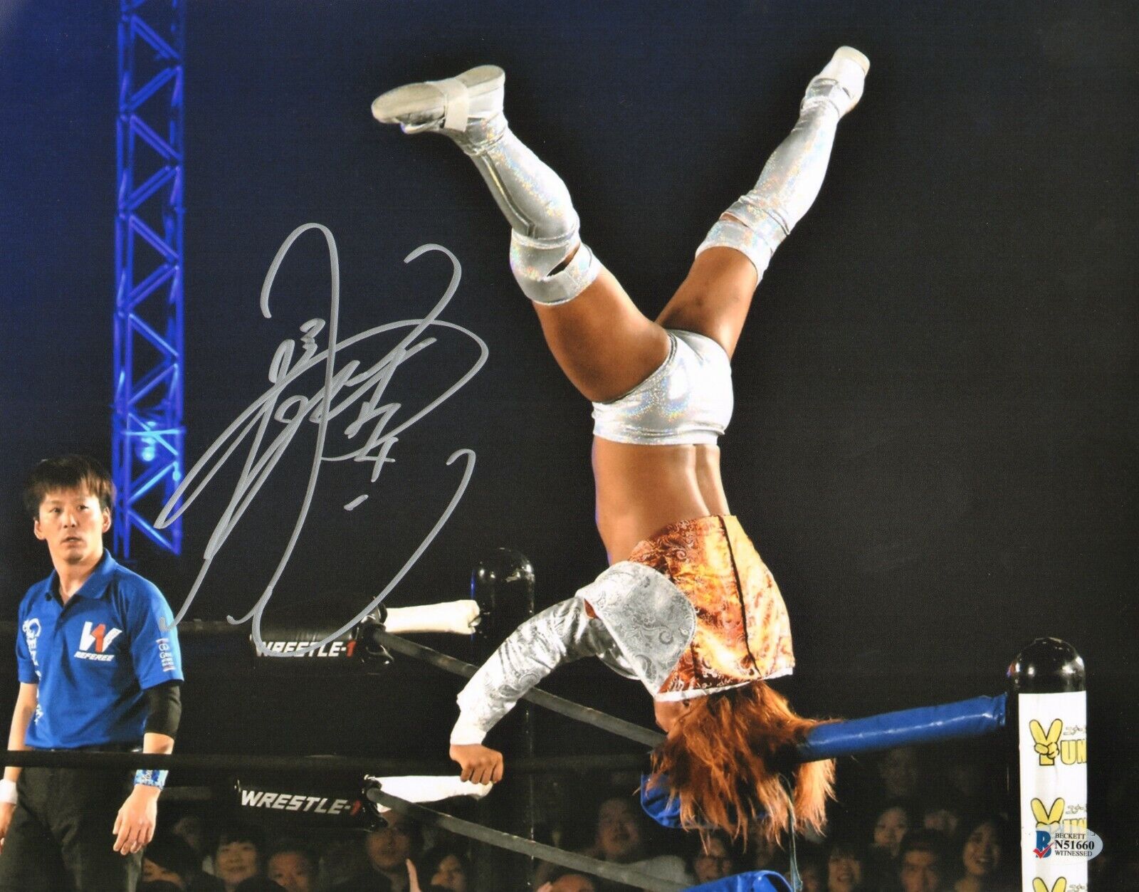 Jiro Kuroshio Signed 11x14 Photo Poster painting BAS Beckett COA Wrestle-1 Picture Autograph UWA