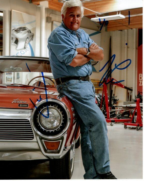 JAY LENO Signed Autographed CHRYSLER TURBINE Photo Poster painting