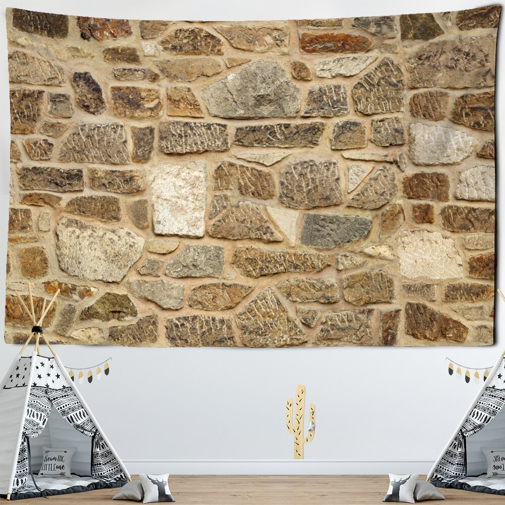 

Wall Tapestry - 3D Printed Brick Stone-150*130cm, 501 Original