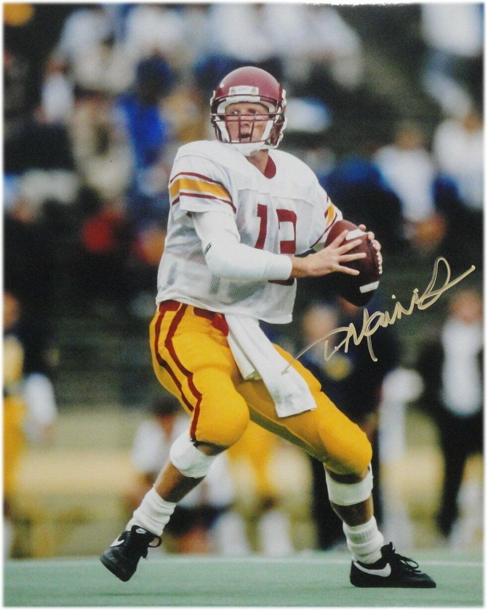 Todd Marinovich Hand Signed Autographed 11x14 Photo Poster painting USC Two Hands Back Gold Ink