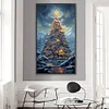 (40*70cm)Snowy Xmas Tree - Full Round Drill Diamond Painting
