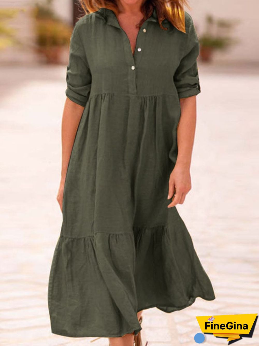 Casual Long Sleeve Loose Dress