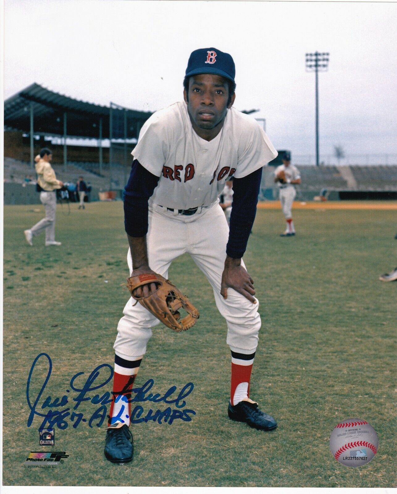 JOSE TARTABULL BOSTON RED SOX 1967 AL CHAMPS ACTION SIGNED 8x10