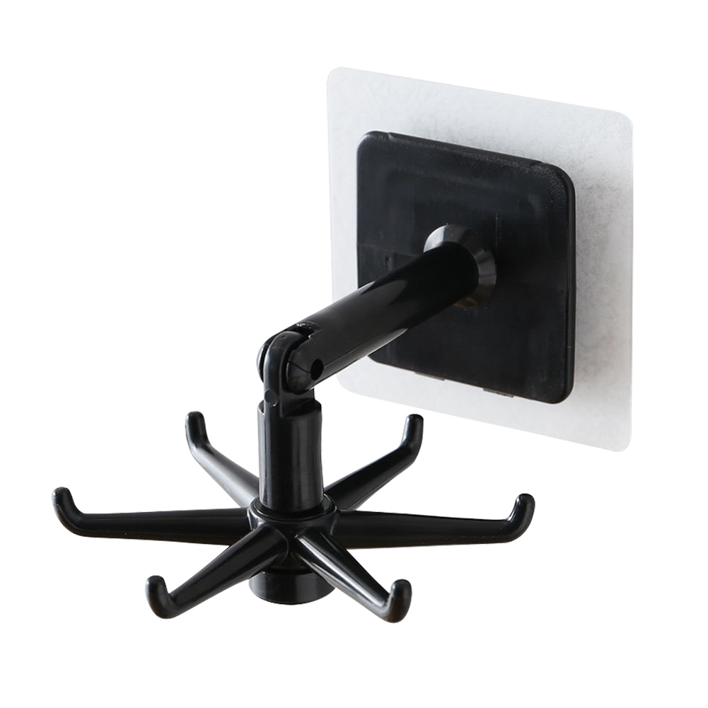 

360 Degrees Rotating Hook Holder Bathroom Organizar Storage Rack Hangers, Black, 501 Original