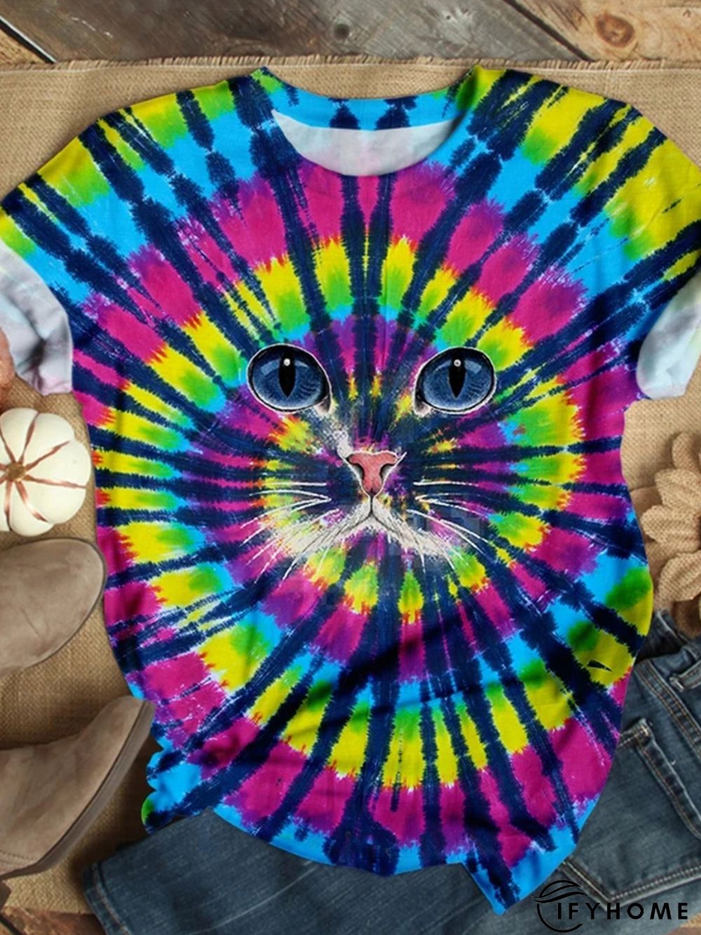 Casual Short Sleeve Round Neck Plus Size Tops | IFYHOME