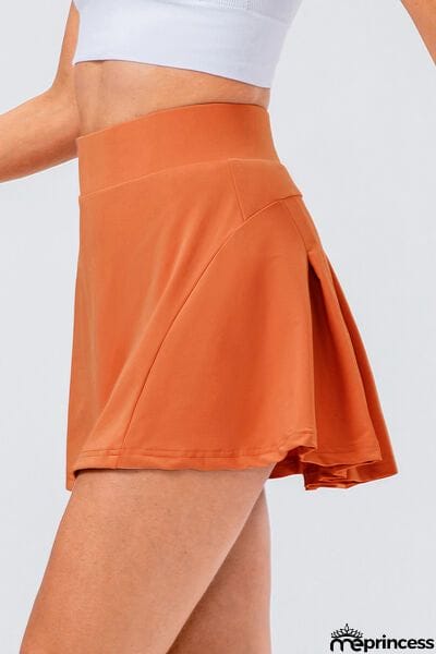 High Waist Pleated Active Skirt