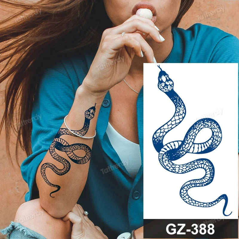 Juice Ink Lasting Waterproof Temporary Tattoo Sticker Dragon Snake Totem Tattoos Sun Wing Body Art Arm Fake Tatoo Women Men