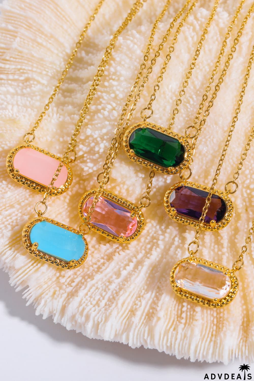 Copper 14K Gold Pleated Pendant Necklace