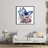 Flowers Butterfly-Full Embroidery 3 strands 11CT Stamped Cross Stitch-40*40CM