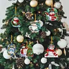 (US Local)6pcs Xmas Snowman  DIY Diamond Painting Art Pendant Wall Door Decoration