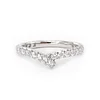 18K White Gold Round Cut Lab Diamond Wedding Ring Enhancer