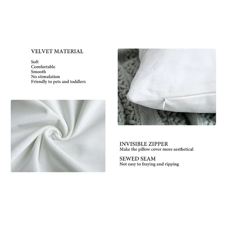 Sanmadrola 4 Pack Christmas Throw Pillow Covers 18''x18'' Velvet Christmas Decor Scenery Throw Pillow Covers for Christmas Sofa Couch Home Decoration Set of 4