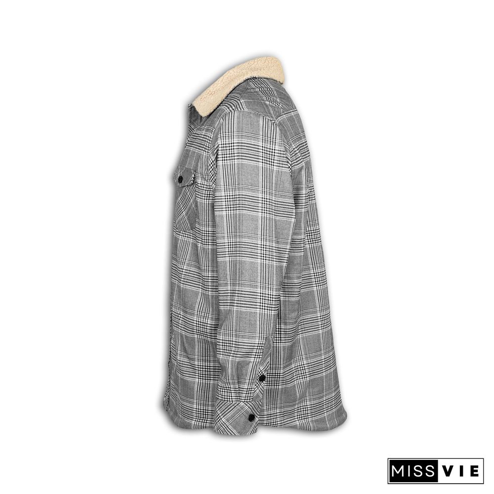 Street Fashion Casual Plaid Texture Jacket