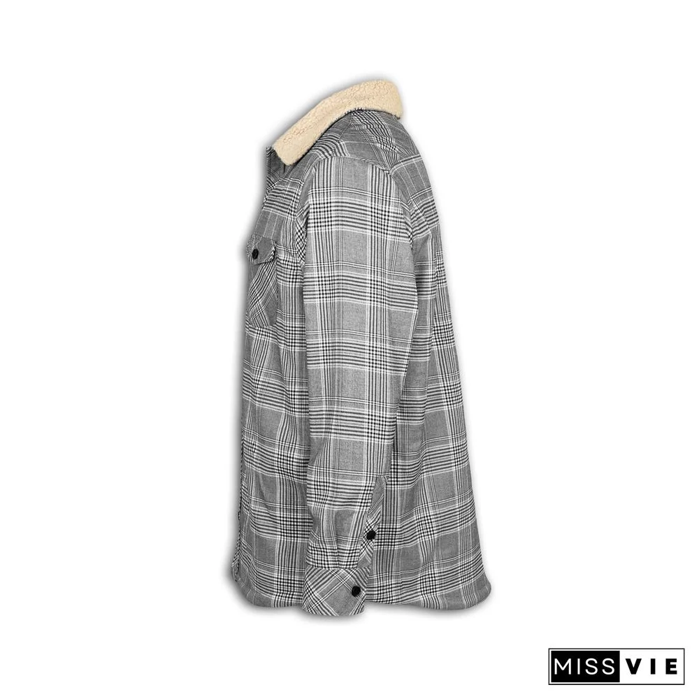 Street Fashion Casual Plaid Texture Jacket