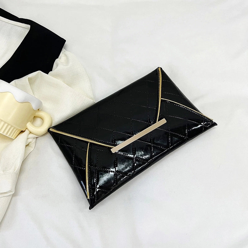 Women’s Solid Color Lingge Pu Leather Flip Cover Wallets