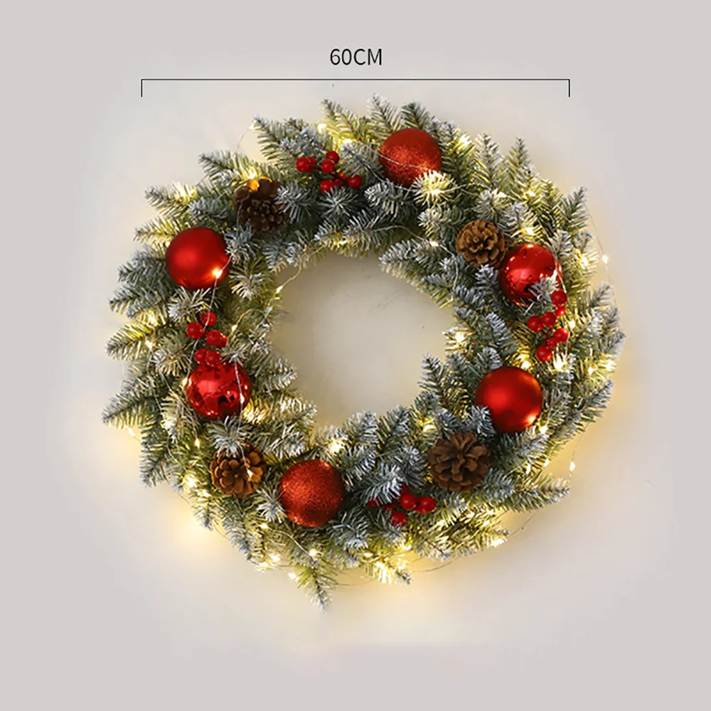 New Christmas pine cone ball garland rattan holiday decoration pendant