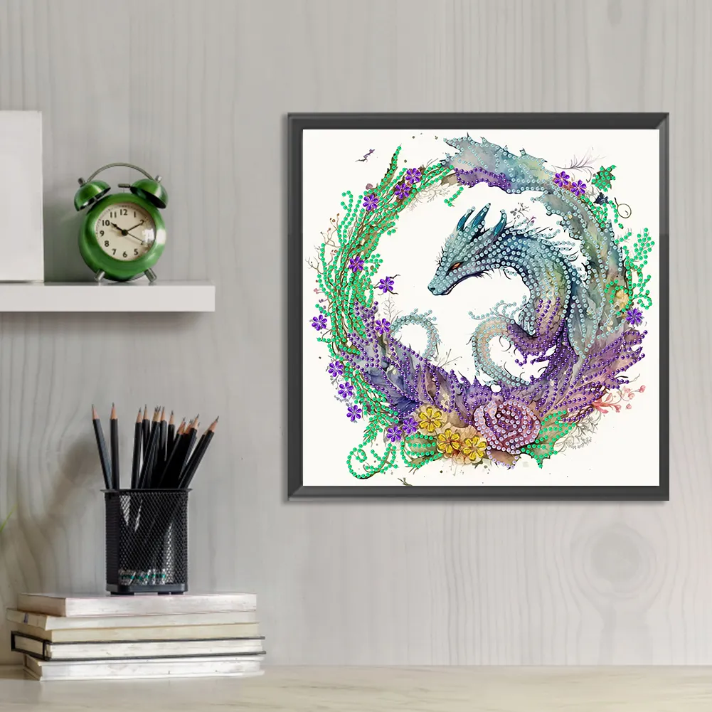 Special Shape Diamond Painting 30*30cm - Circling Dragon