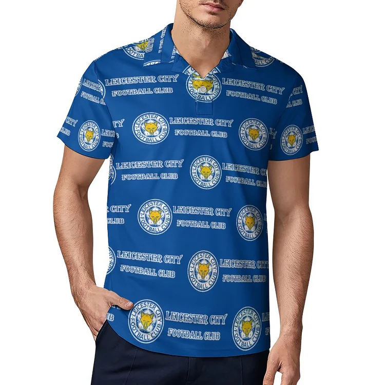 Leicester City Polo De Golf À Séchage Rapide Coupe Homme Blanc