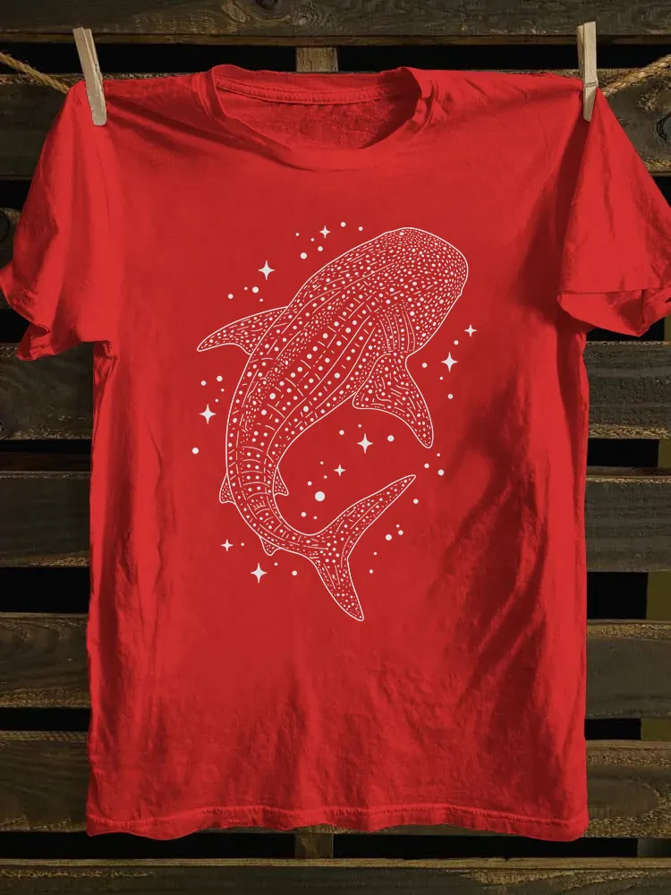 Whale Shark Starry Night Ocean T-shirt