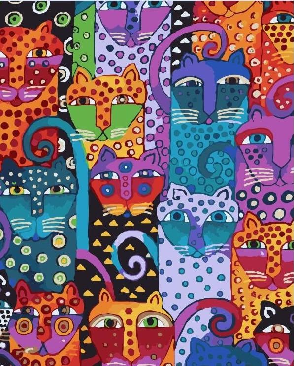 

Abstract Cats Heads – Paint By Numbers - 40*50CM, 501 Original
