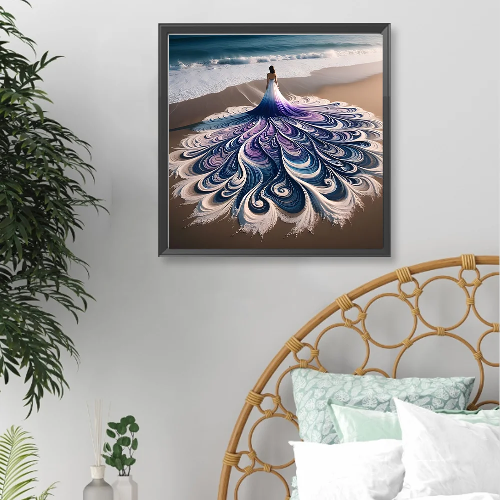 Diamond Painting - Full Round Drill - Gorgeous Skirt Beauty(Canvas|40*40cm)