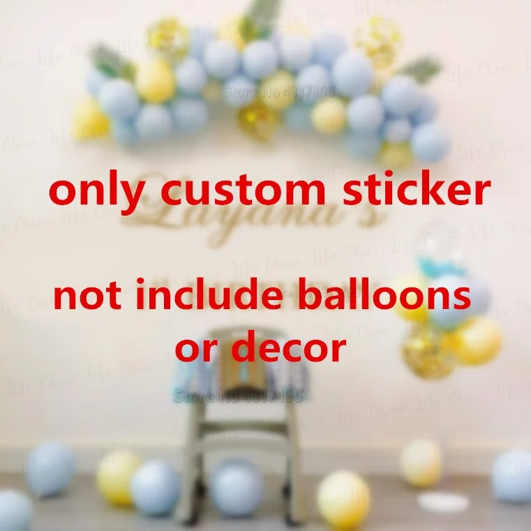 Birthday Party Vinyl Wall Decals Custom Names And Texts Wall Plexiglass Board Sticker Parties Wedding Ceremony Decoration Arts