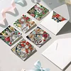 6PCS DIY Diamond Art Greeting Cards Xmas Atmosphere Congratulations Cards & Gift