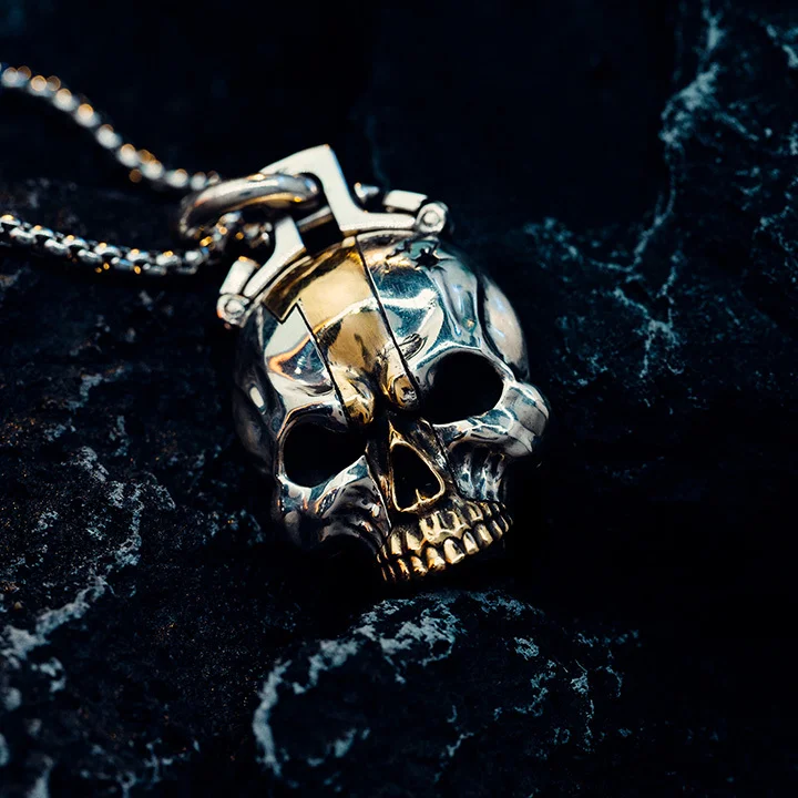 Motorcycle Club Skeleton Necklace