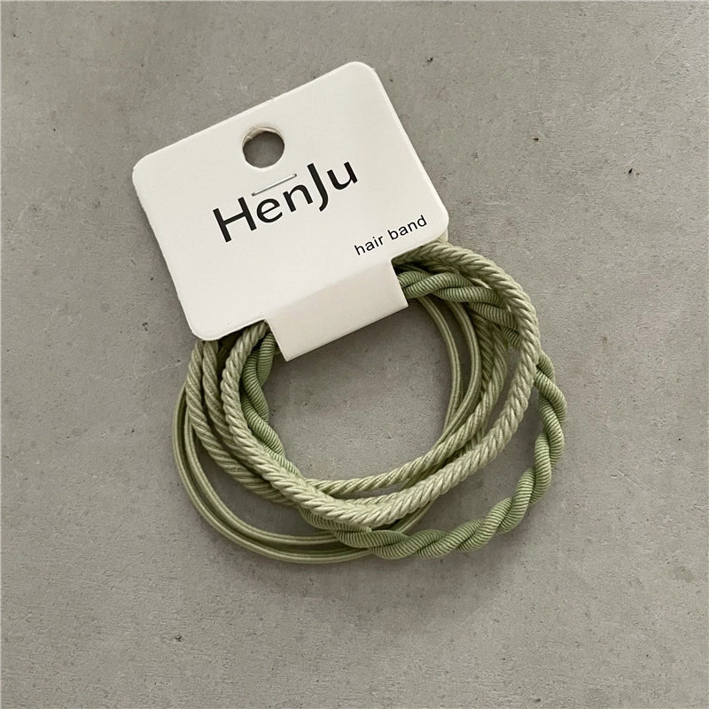 Minimalist Solid Color Cloth Hair Tie 1 Set