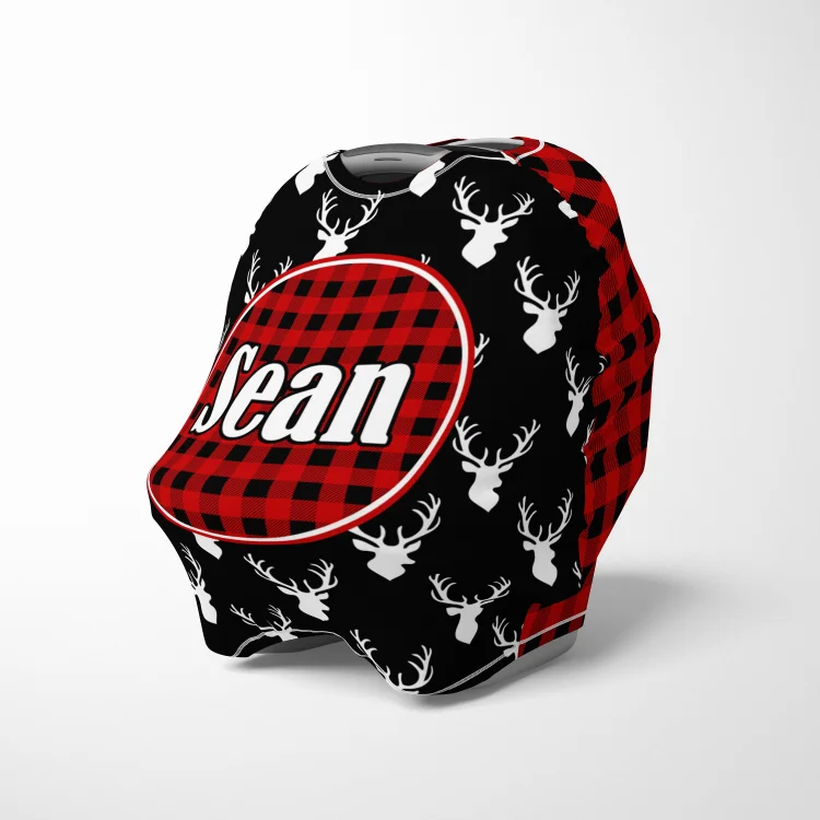 Personalized Deer Baby Car Seat Canopy| Canopyl151