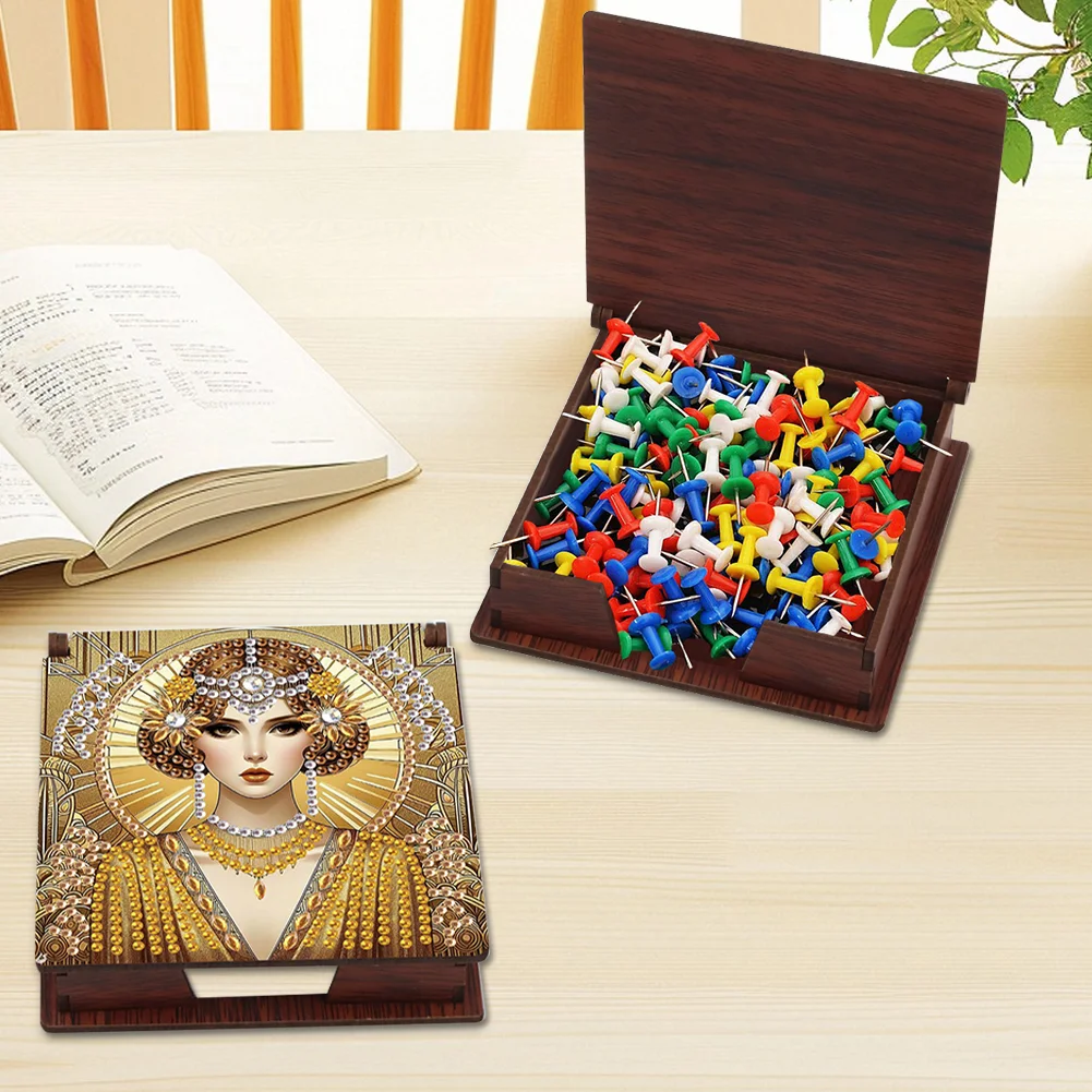 DIY Elegant Lady Diamond Painting Note Box Paper 160 Sheets of Paper for DIY Art Craft