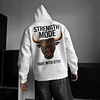 Stylish Letter Cow Print Hoodie by Inlyline