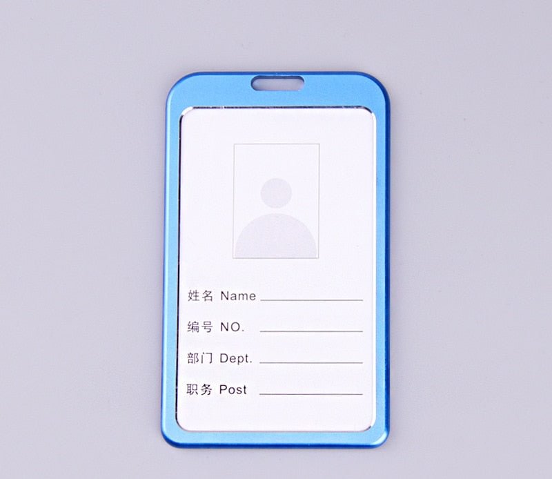 1Pcs Aluminum Alloy Work Name Card Holders Business Work Card ID Badge Lanyard Holder Men Women Metal ID Business Case