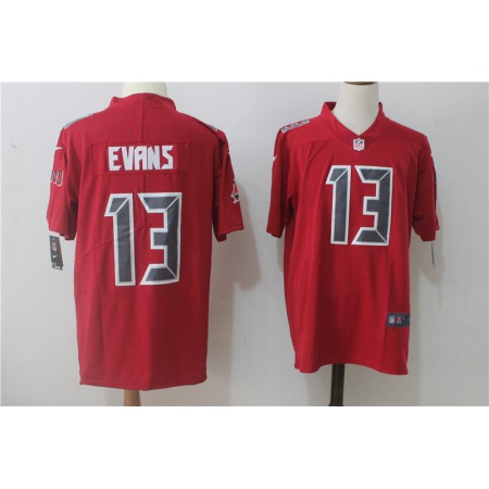 Men's  Tampa Bay Buccaneers #13 Mike Evans Red Stitched NFL Limited Rush Jersey