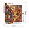 Tiger und Schmetterling - Rundbohrer Diamantmalerei - 30*30cm