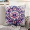 Mandala Purple Cross Stitch Pillow Cover Kit 11CT Stamped 3-Strand Embroidery 45x45cm tapestrymarket