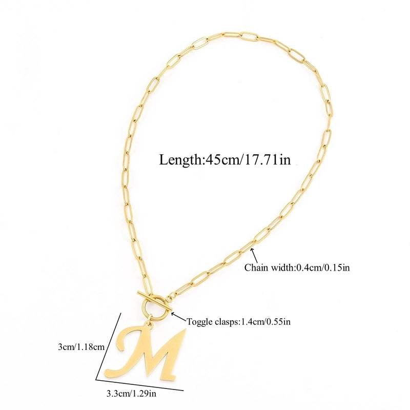 Elegant Minimalist Classic Style Letter 201 Stainless Steel 304 Stainless Steel Pendant Necklace