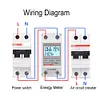 Digital Electric Energy Monitor LCD Display 220V 230V KWH Electric Meter 50 60Hz