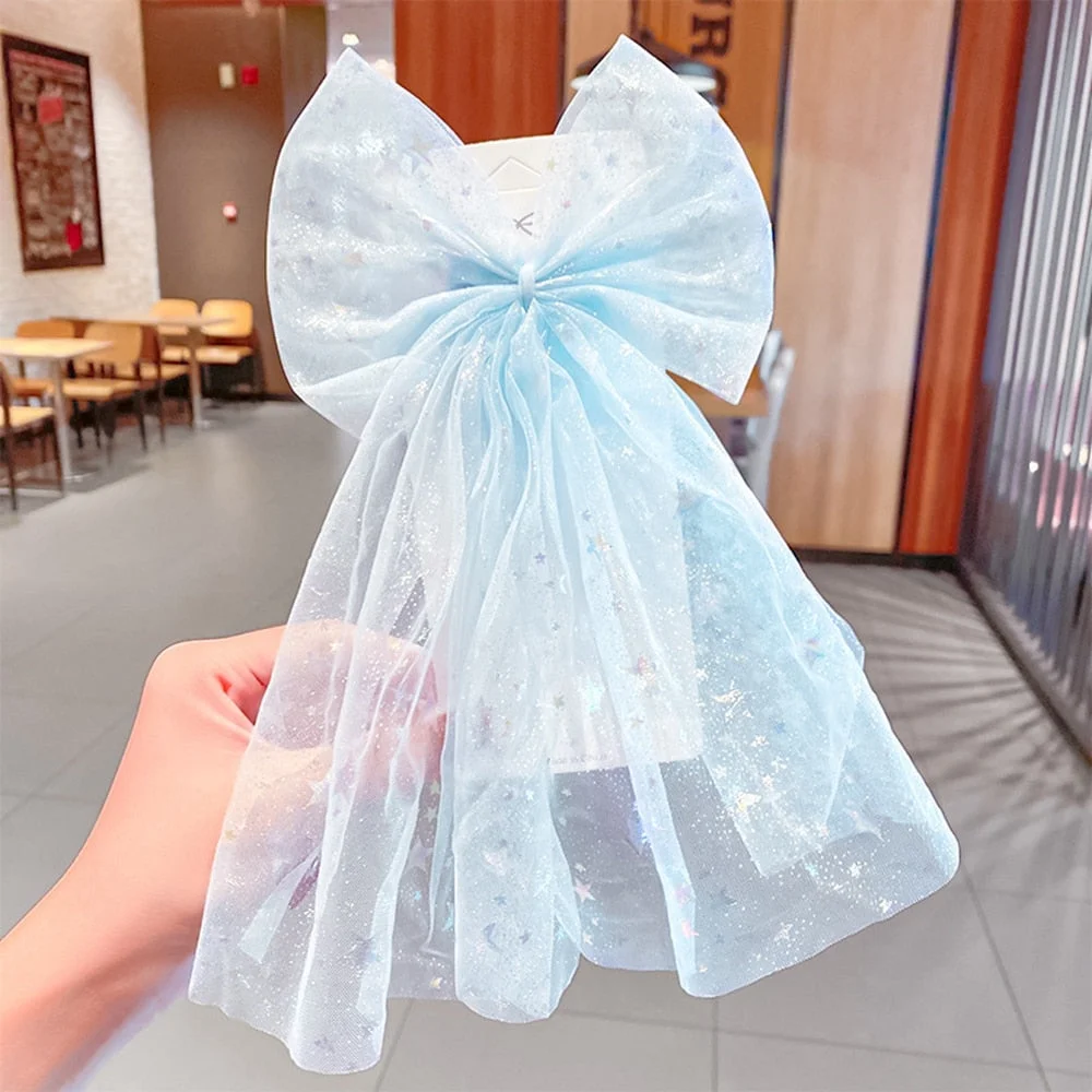 New Girls Beautiful Chiffon Bow Print Flower Strawberry Hairpins Headband Kids Sweet Hair Decorate Clip Fashion Hair Accessories