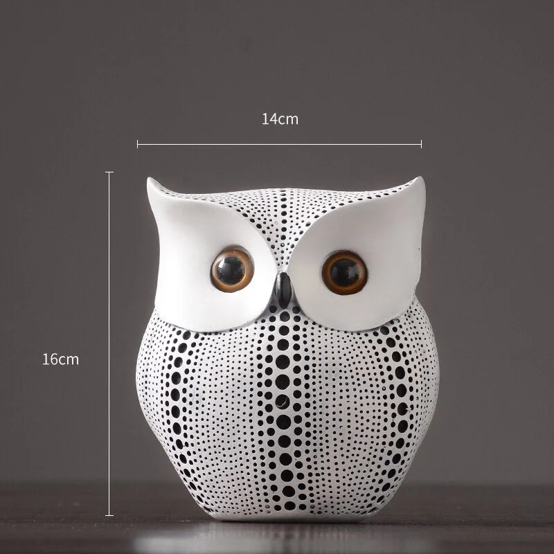 Owl Resin Statue Home Decor Nordic Style Figurines For Interior Creative Model Living Room Crafts Home Decoration Accessories