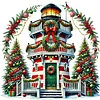 (40*40cm)Christmas Lighthouse - Full Round Drill Diamond Painting