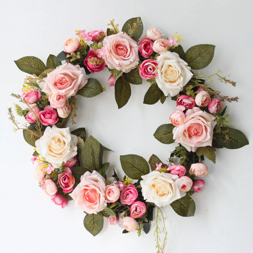 Rose Wreath Yard Holiday Decoration Hanging Ornament