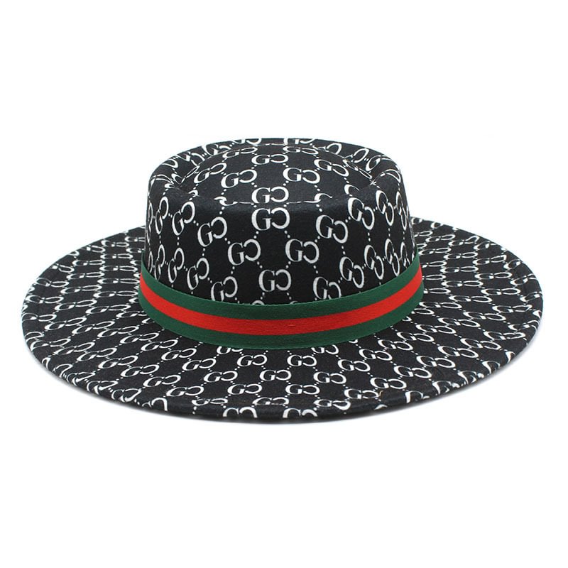 Clarence Reversible Colorblock Wool Jazz Hat-Black