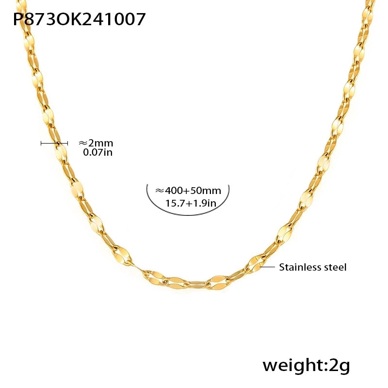 Elegant Classic Style Three Rings Letter 304 Stainless Steel Zircon 18K Gold Plated Pendant Necklace