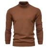 Men's Turtleneck Casual Solid Color Pullover Sweater